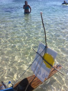 Flotsam rubbish sailing boats